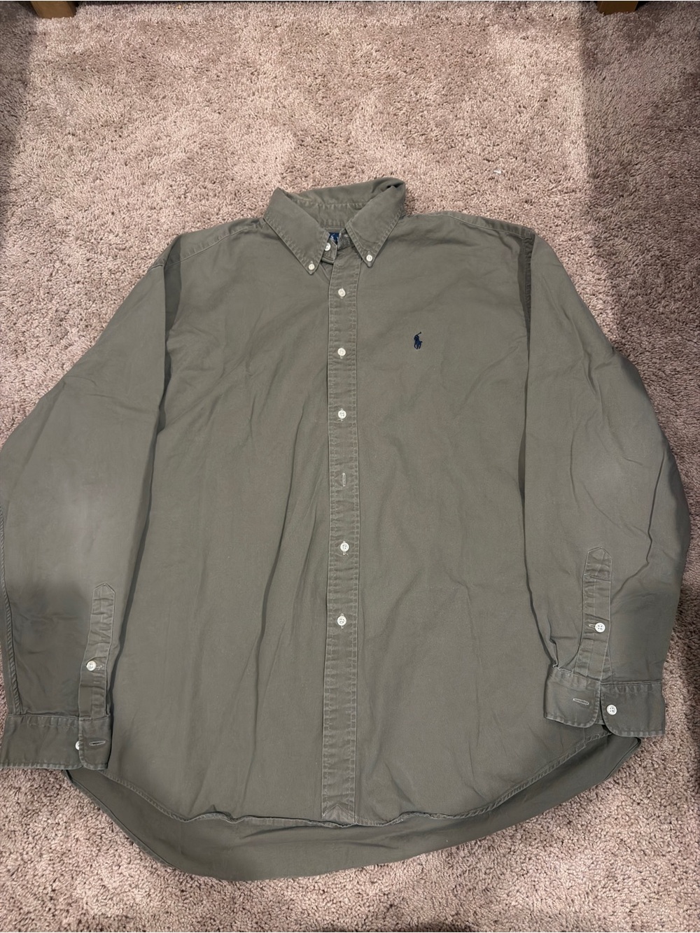 Polo by Ralph Lauren Olive Green Classic Button-Down Shirt